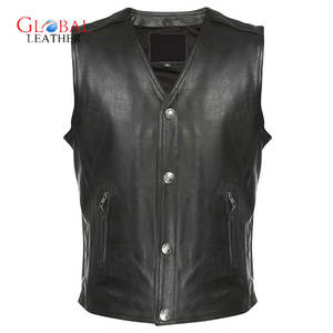 Chaleco de lona para motocicleta para hombre, con cuello levantado, cremallera informal de alta calidad, impermeable y transpirable, servicio OEM - Product Image 1