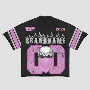 Precio barato, entrega rápida, diseño básico, impresión de la camiseta de gran tamaño, Hip Hop, fabricante al por mayor, Boxy Terry camiseta - Product Image 2