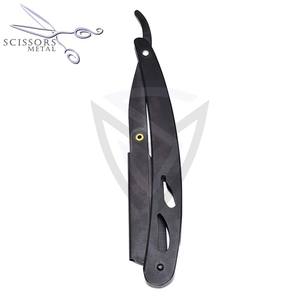 Maquinilla de Afeitar de Seguridad Recta Plateada de Alta Calidad para Hombre con Mango de Madera, Cabezal de Acero Inoxidable, Latón y Aleación de Zinc para Barberías - Product Image 2