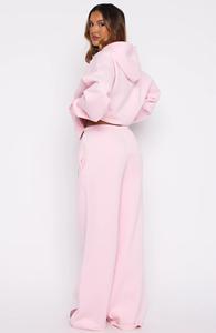 ชุดเซ็ตแทรคสูทลำลองสำหรับผู้หญิง ผ้าไนลอน/คอตตอน ปักลาย 2 ชิ้น สำหรับฤดูหนาว - Product Image 6