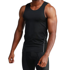2025 camisetas sin mangas de gimnasio informales para hombre, camiseta de Fitness transpirable con estampado de sublimación completa de algodón 100% - Product Image 4