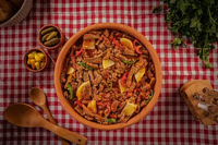 Bol à salade en argile écologique Z F Craft, design moderne, vaisselle indienne naturelle polie et peinte à la main pour la maison et les restaurants