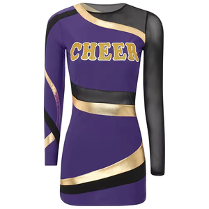 Meilleur fabricant, nouveaux ensembles d'uniformes de cheerleading imprimés pour femmes, design de couleur personnalisé, faible MOQ, haute qualité - Product Image 1