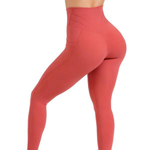 Best Polyester Mid Waist Casual <b>Leggings</b> for Women-High Quality Solid Color Lightweight Quick Dry Breathable Eco-Friendly - Product Image 5