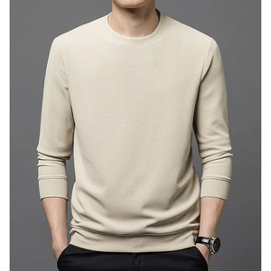 Vente en gros T-shirt en coton à manches longues décontracté pour hommes personnalisé 100% coton avec logo imprimé pour l'image de marque - Product Image 5