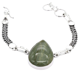 Bracelet d'assortiment de pierres précieuses d'agate de mousse de cristal naturel à la mode pour femmes bijoux en laiton de cuivre avec bracelets de pierres précieuses de mélange - Product Image 1