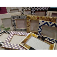 Bingkai Foto Kayu MDF Resin Inlay Buatan Tangan Ramah Lingkungan Berkualitas Terbaik Rajvasant Export - Mewah dan Ekonomis