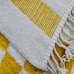 Tapis et ensembles de motifs abstraits de concepteur d'impression de bloc de main jaune clair pour la maison, le salon et la décoration de jardin - Product Image 2
