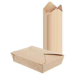 Boîtes à emporter en carton kraft jetables écologiques de 70oz Récipients alimentaires étanches et résistants à la graisse avec couvercles pour la préparation de repas en vrac - Product Image 1