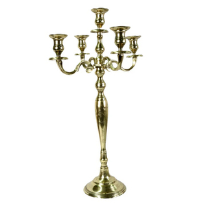 Exclusive Design Best Selling Metal Aluminum 5 Arm Customized Size <b>Candle</b> Holder Candelabra Wedding Tabletop Decor Centerpieces - Product Image 1