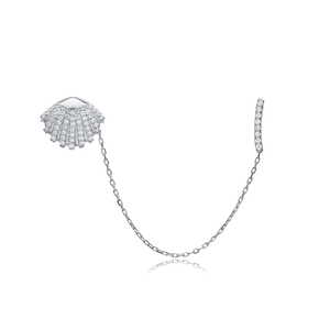 Pendientes de Concha CZ, Modernos, Hechos a Mano en Turquía, Venta al por Mayor, Delicados, de Plata de Ley 925, Joyería Fina Dorada, Regalo para Mujer - Product Image 5