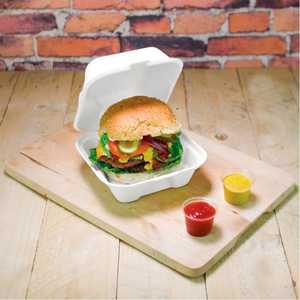 Boîte à lunch à clapet de luxe biodégradable et recyclable de 13x6 pouces Conteneur jetable compostable pour aliments à emporter - Product Image 1