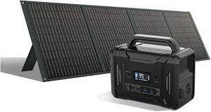 Générateur solaire portable silencieux 300W pour l'extérieur, alimentation de secours, panneau solaire, compresseur d'air, batterie LiFePO4, onde sinusoïdale pure - Product Image 4