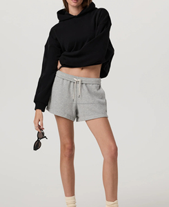 Premium femmes Jersey décontracté écologique surdimensionné à capuche 300 grammes automne pull brodé soie doublé col respirant - Product Image 6