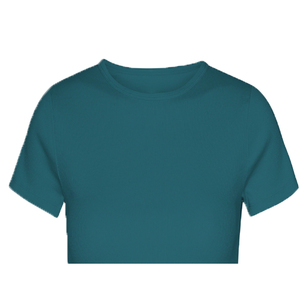 Nueva Camiseta Personalizada para Mujer, Cuello Redondo, Manga Corta, Lisa, Antiarrugas, Ecológica, de Algodón Orgánico, Transpirable - Product Image 4