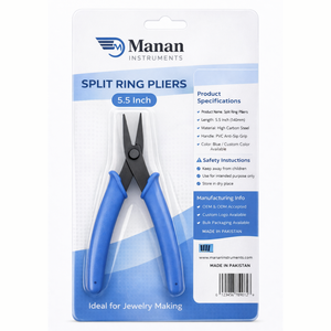 Pince à anneaux fendus de 5,5 pouces pour la fabrication de bijoux, pointe incurvée, poignée antidérapante, acier inoxydable, outil de précision, bricolage - Product Image 6