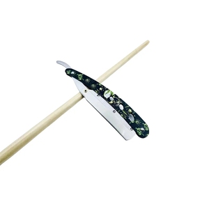 Rasoir de barbier couteau de rasage manuel de coiffure en acier inoxydable et rasoir facial porte-couteau de coupe de cheveux rasoir à poignée confortable - Product Image 2