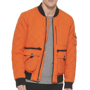 Veste bomber en toile pour homme de haute qualité, sur mesure, vente en gros, coupe ample, séchage rapide, écologique, col rond, broderie sur le devant - Product Image 1