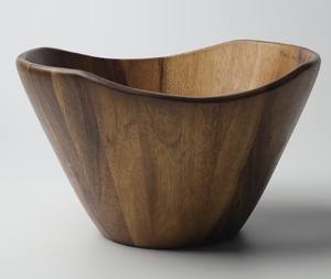 Cuenco de madera de Acacia de alta calidad y superventas para ensalada, cuenco para mezclar frutas, verduras y frutas, plato de madera para servir - Product Image 6