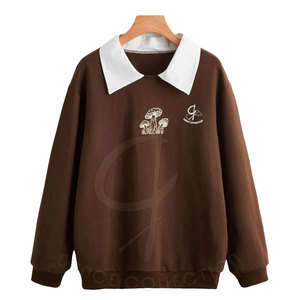 Pull à col rond pour femmes avec sweat-shirts à manches longues 100% coton pour personnaliser votre propre logo de marque - Product Image 1