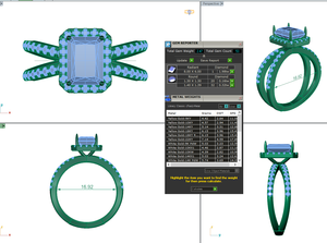 Vintage Gold Luxury Diamond <b>Ring</b> <b>Solitaire</b> <b>Ring</b> with 2.47 Ct Radiant Cut Moissanite 14K Gold Plated for Weddings and Parties - Product Image 3