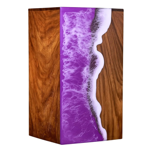 Handmade <b>Wooden</b> Cremation <b>Urn</b> Resin Wave Memorial <b>Ashes</b> Box Memorial Keepsake Decorative Cremation <b>Urn</b> <b>for</b> <b>Ashes</b> - Product Image 2