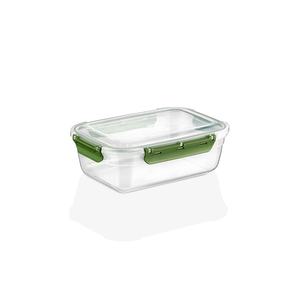 Conteneur alimentaire rectangulaire en PP de 900 ml, hermétique, durable, avec couvercle à verrouillage coloré, compatible micro-ondes, empilable, pour le stockage des repas dans la cuisine - Product Image 2