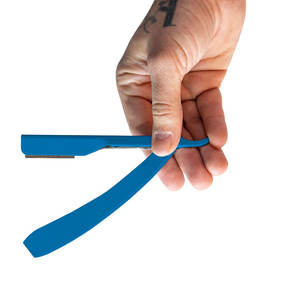 Maquinilla de afeitar con mango de plástico rojo de acero inoxidable de alta calidad, maquinilla de afeitar turca de peluquero profesional con logotipo personalizado para afeitar sostenible - Product Image 6