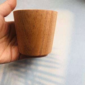 Taza de madera para beber, vaso artesanal tradicional de 7x8 cm con logotipo personalizado, Material ecológico de Vietnam, venta al por mayor - Product Image 2