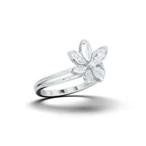 0.10กะรัต E-F/VVS-VS เพชรโมอิสซาไนต์ทรงกลมลายดอกไม้ทองแข็ง10K 14K 18K สำหรับเป็นของขวัญแบบสบายๆ - Product Image 6