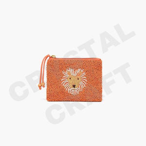 Monedero Azul Fresco Monedero personalizado con cuentas de semillas Hermoso regalo de mamá-Diseño de corazones para niñas - Product Image 5