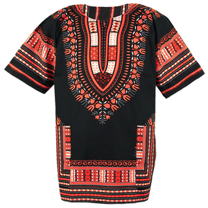 CRAFTSHUB, Fabricante Líder de Camisas Africanas Dashiki, Manga Corta, Corte Regular, Estampado Tribal Elegante, Unisex, Algodón Transpirable - Product Image 1