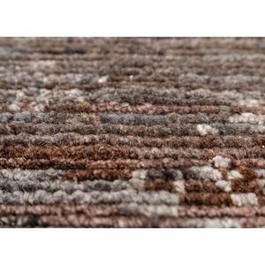พรมขนสัตว์สีน้ำตาลเบจแบบถักมือสไตล์อัฟกันสำหรับห้องนั่งเล่น ลายทาง รูปทรงสี่เหลี่ยมผืนผ้า ลายพิมพ์นามธรรม-RE-1474 - Product Image 3
