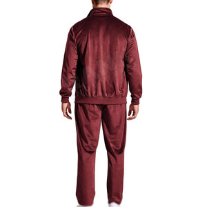 ชุดวอร์มกำมะหยี่ผู้ชายพร้อมโลโก้สั่งทำ ผ้าฝ้ายเนื้อนุ่มคุณภาพสูง ชุดออกกำลังกาย เสื้อฮู้ดและกางเกงขายาว - Product Image 2