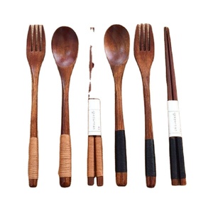 ชุดช้อนส้อมทำจากไม้สำหรับโรงแรมและร้านอาหารช้อนส้อมมีดไม้สำหรับเครื่องครัวดีไซน์ทันสมัย - Product Image 1