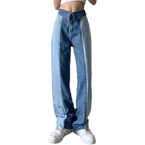 กางเกงยีนส์ขายาวทรงตรงมีหลายกระเป๋าของผู้ชายกางเกงยีนส์ขายาว - Product Image 1