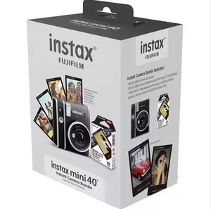 Fotocamera Istantanea Fujifilm-INSTAX MINI 40 Nera di Grado Industriale con Garanzia di 3 Anni, Origine Colorado - Product Image 1