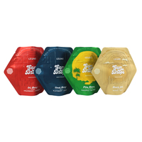 Sachet personnalisé imprimé en forme de triangle, refermable avec fermeture éclair, qualité alimentaire, anti-odeur, en Mylar, pour chewing-gum, OEM ODM, vente en gros