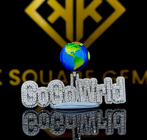 Colgante Hip Hop con Letra Personalizada, Colgante con Número Hip Hop para Hombre, Colgante de Moissanita, Joyería Hip Hop Ice Out - Product Image 1