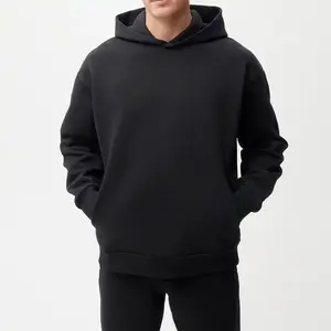 Sudadera con Capucha de Algodón Fabricada en China, Cuello Alto Simulado, Felpa Gruesa Premium, Sudadera Extra Grande Personalizada para Hombre - Product Image 1