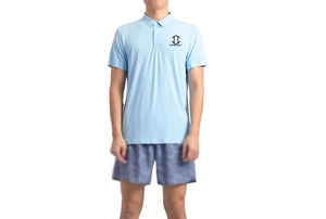 Chemises décontractées d'été pour hommes, 100% coton, tricotées, imprimées, brodées, séchage rapide, respirantes, manches courtes, pour le golf, le football, le tennis - Product Image 2