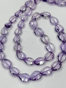 Quartz améthyste rose naturel gouttes de poire à facettes perceuse droite 16 pouces brin perles 6x8-9x13mm pour la fabrication de bijoux en gros - Product Image 5
