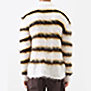 Pull en mohair pour homme avec coupe épaules tombantes et toucher doux en polaire, pull en mohair vintage pour homme, tricot décontracté pour homme - Product Image 4