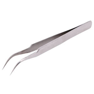 Pinzas de extensión de pestañas con logotipo personalizado de agarre de diamante de acero inoxidable, pinzas de pestañas de volumen probadas a mano a bajo precio - Product Image 3