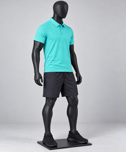Conjunto de Verano de Dos Piezas para Hombre, Top de Manga Corta con Cuello de Solapa y Botones, Tejido Acanalado y Transpirable, y Pantalones Casuales de Color Sólido, Superventas - Product Image 4