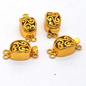 Fermoir Bali Box 25X12X10MM pour bijoux multibrins 1-2-3 brins plaqués or 18 carats B217-for à fabriquer de superbes pièces! - Product Image 2