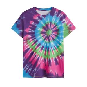 Camiseta Tie Dye para Hombre, 100% Algodón, Corte Holgado, Secado Rápido, Transpirable, Estilo Casual Comprimido, OEM al por Mayor, Tela Pesada de 240 Gramos - Product Image 1