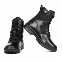 Bottes tactiques d'extérieur robustes et de haute qualité, noires, toutes saisons, antidérapantes, avec embout en acier anti-écrasement, en cuir suédé, de sécurité
