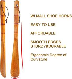 Premium Wooden <b>Shoe</b> Horn 2 PCS Shoehorns Durable 13" Long Handle <b>Shoe</b> horns <b>Lazy</b> <b>Shoe</b> <b>Helper</b> Spoons for Seniors Kids - Product Image 2