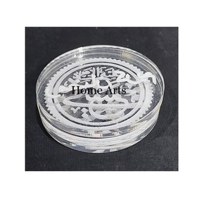 Ensemble de sous-verres en acrylique islamique de qualité supérieure ensemble de sous-verres en verre de tasse de forme hexagonale de conception fabuleuse à bas prix - Product Image 3